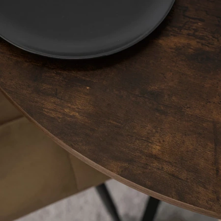 Stół LAUREN 90 cm Dąb Rustykalny/Czarny