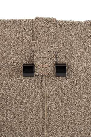 Fotel TEDDY GRAND z podnóżkiem ciemny     brązowy - stal