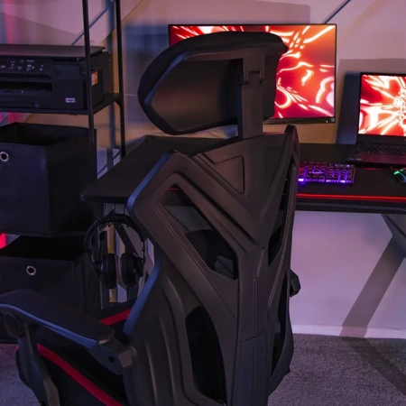 Fotel Obrotowy MAXIMO Czarny/czerwony