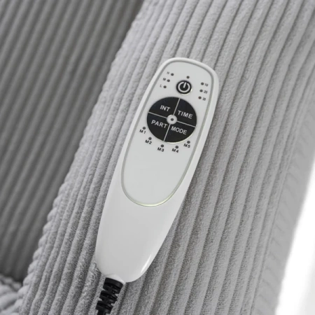 Fotel Masujący BOX Szary Sztruksowy