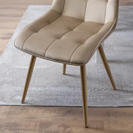 Krzesło RODRI Beżowe Welurowe