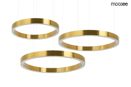 MOOSEE lampa wisząca RING 40 + 60 + 60    złota na jednej podsufitce