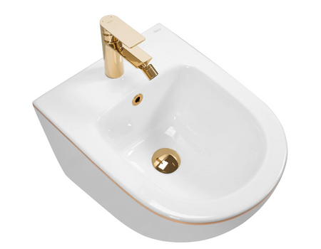 BIDET CARLO MINI WHITE GOLD EDGE