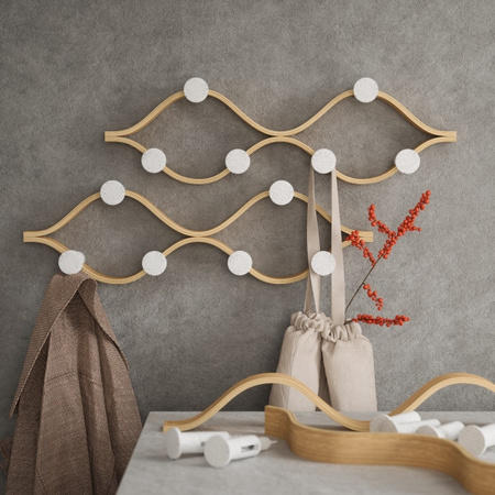 UMBRA wieszak MONTAGE 6 biały /           naturalny