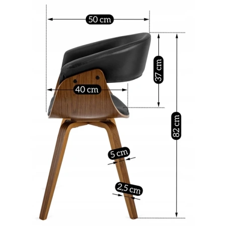 Krzesło OHIO Czarne