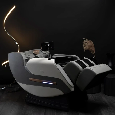 Fotel Masujący VX MAX Szary Ekoskóra