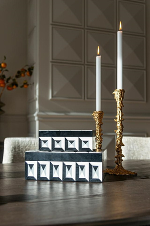 RICHMOND pojemnik na biżuterię LICIA S    biało-czarny