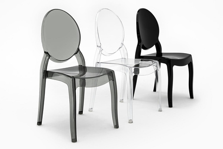 Krzesło ELIZABETH transparentne -  poliwęglan