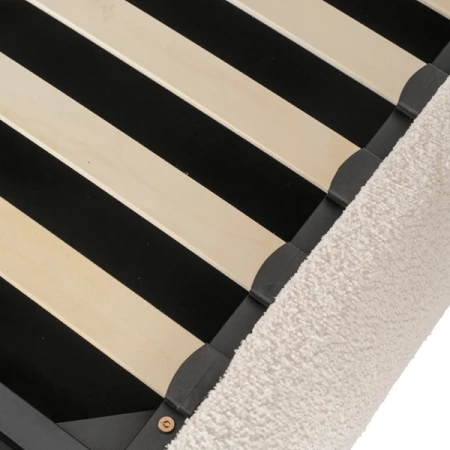 Łóżko 160x200 BRISTOL Kremowe Z Pojemnikiem