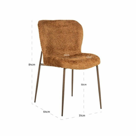 RICHMOND zestaw 2 krzeseł ODARBY          pomarańczowy