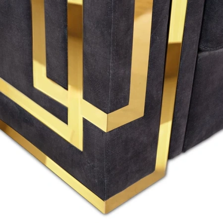 Fotel PALLAZO 1S Czarno/Złoty