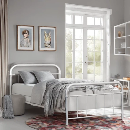 Łóżko 120x200 cm PABLO Białe