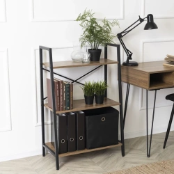 Regał VIOR Orzech/Czarny