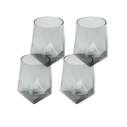 KARE komplet 4 szklanek DIAMOND SMOKE     510 ml