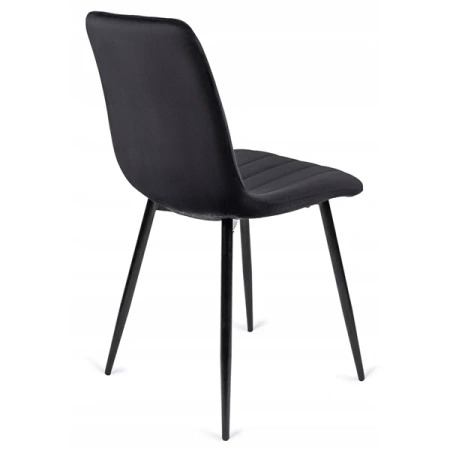 Krzesło IBIS Czarne Welurowe