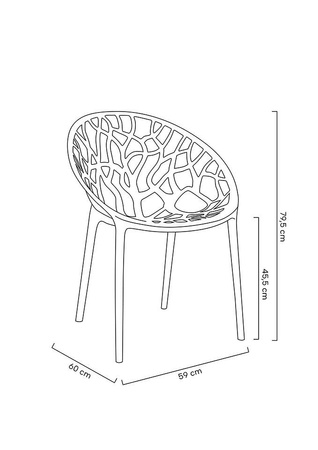 Krzesło KORAL transparentne  - poliwęglan