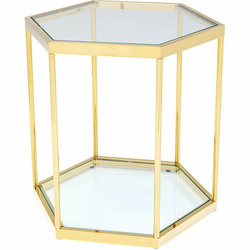 KARE stolik COMB GOLD 55 złoty