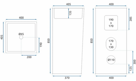 UMYWALKA HOLLY - WOLNOSTOJĄCA