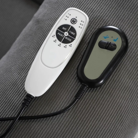 Fotel Masujący z Funkcją Wstawania FENIX Szary