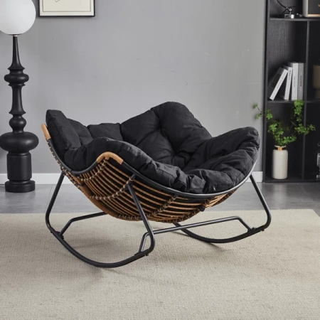 Fotel Bujany ELTON Czarny