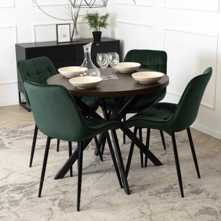 Stół LUGO 90-190 cm Orzech/Czarny