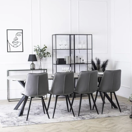 Krzesło RIO Szare Welurowe