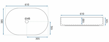 UMYWALKA NADIA 60 GOLD EDGE - NABLATOWA