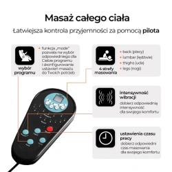 Fotel Obrotowy Masujący SPIKE Czarny Ekoskóra