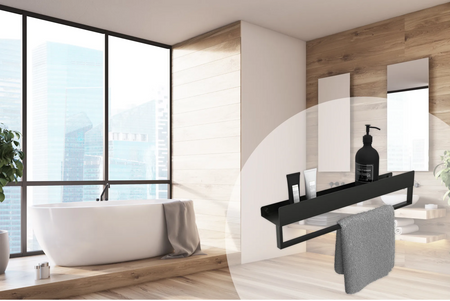 PÓŁKA ŁAZIENKOWA SF01-600-B BLACK