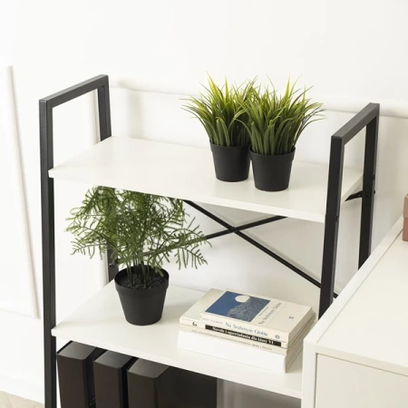 Regał VIOR Biały/Czarny