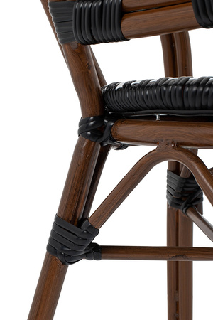 Krzesło ogrodowe CAFE PARIS ARM brązowe   rattan