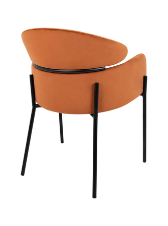 KARE krzesło ALEXIA Velvet pomarańczowe