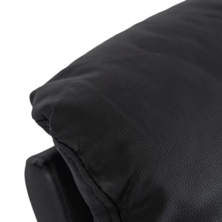 Fotel Masujący BRUCE Rozkładany Czarny Ekoskóra
