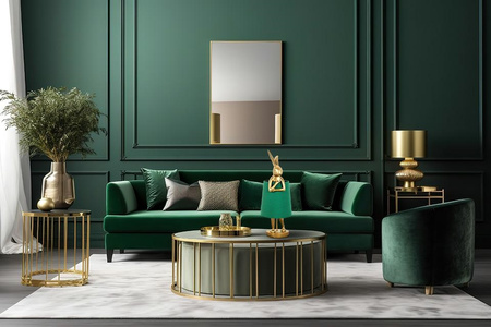 KARE lampa stołowa RABBIT 68 cm  złota / zielona