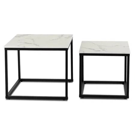 Zestaw Stolików ORI Biały Marmur