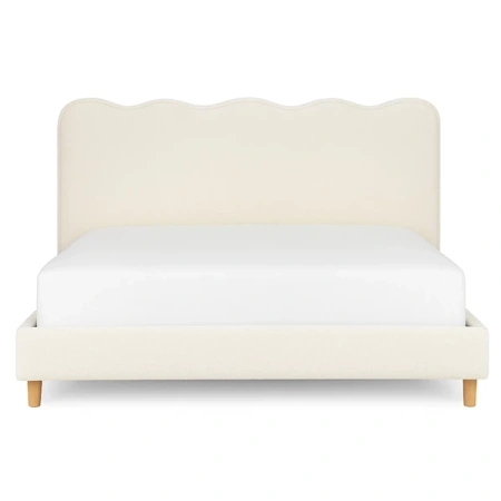 Łóżko 180x200 IZMIR Boucle Kremowe Z Pojemnikiem