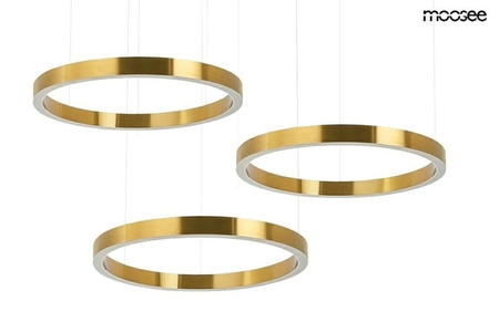 MOOSEE lampa wisząca RING 60 + 60 + 60    złota na jednej podsufitce