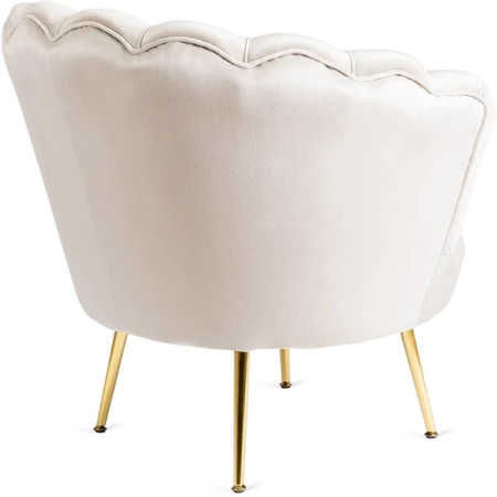 Fotel ANGEL Kremowy Welurowy