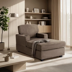 Fotel NEO Beżowy Sztruksowy