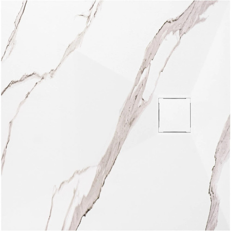 BRODZIK MAGNUM CARRARA WHITE 90x90