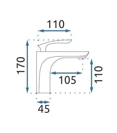 BATERIA UMYWALKOWA JS-B215G  ORBIT ZŁOTA NISKA
