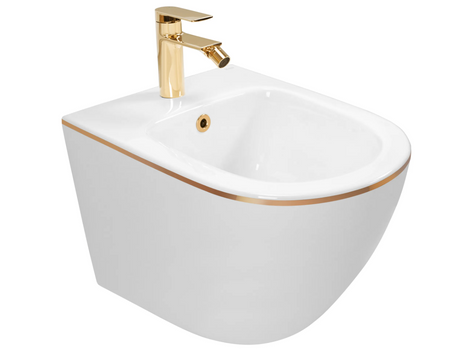 BIDET CARLO MINI WHITE GOLD EDGE