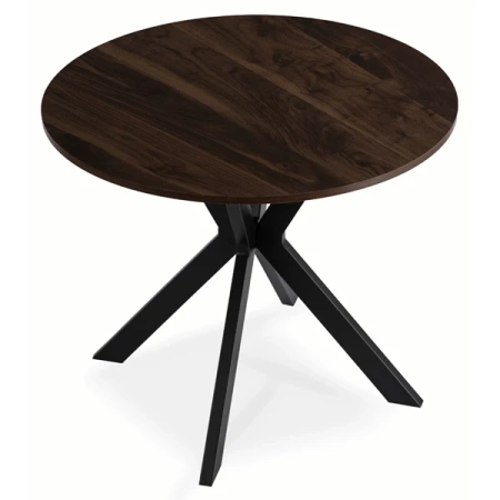 Stół LAUREN 90 cm Orzech/Czarny