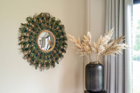 RICHMOND lustro ścienne MACYNN z piórami - złote