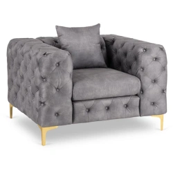 Fotel SORRENTO 1S Szary Welurowy