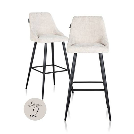 RICHMOND zestaw 2 krzeseł barowych        BROOKE 78 jasny beż