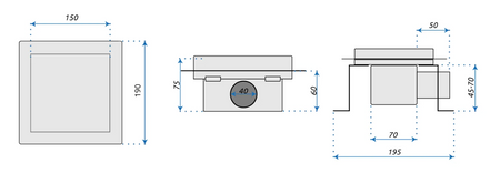 ODPŁYW CROSS 120x120 SZCZOTKOWANY