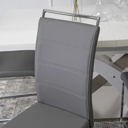 Krzesło LOCA Szare Ekoskóra