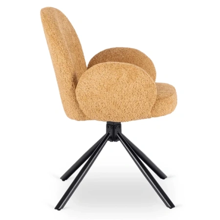 Krzesło Obrotowe MUSSO Musztardowe
