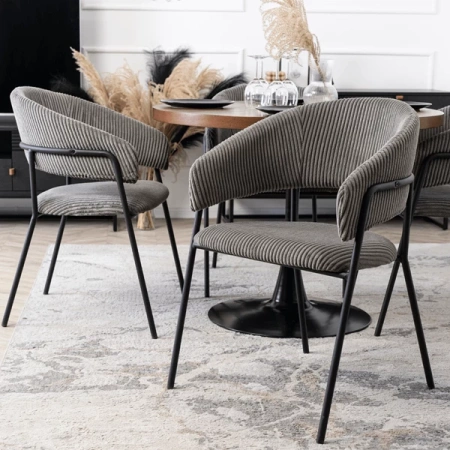 Krzesło TINKA Szare Sztruksowe